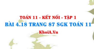 Bài 4.18 trang 87 SGK Toán 11 tập 1 Kết nối tri thức